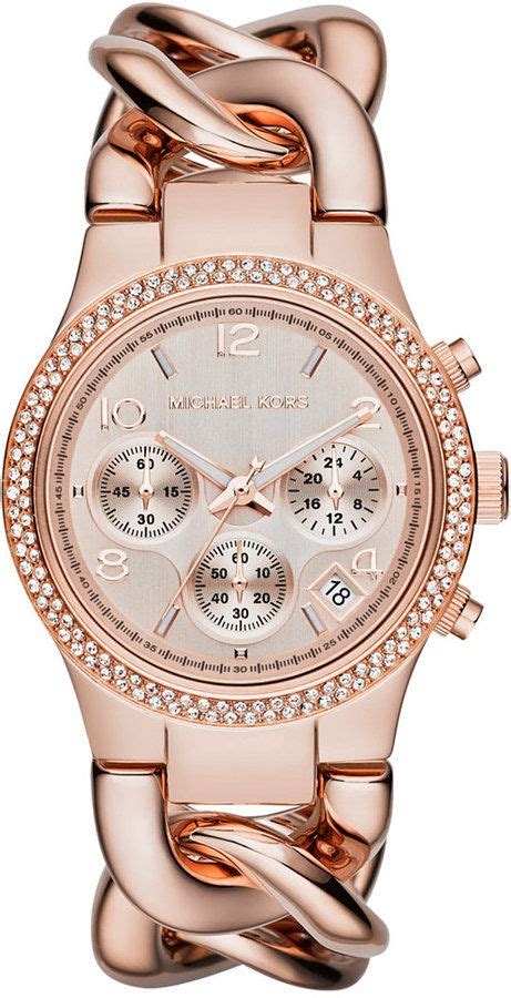 Michael Kors Women's Chronograph Runway Twist Rose Gold 